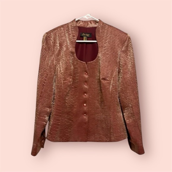 Oblique Vintage Metallic Blazer and Skirt - Picture 2 of 10